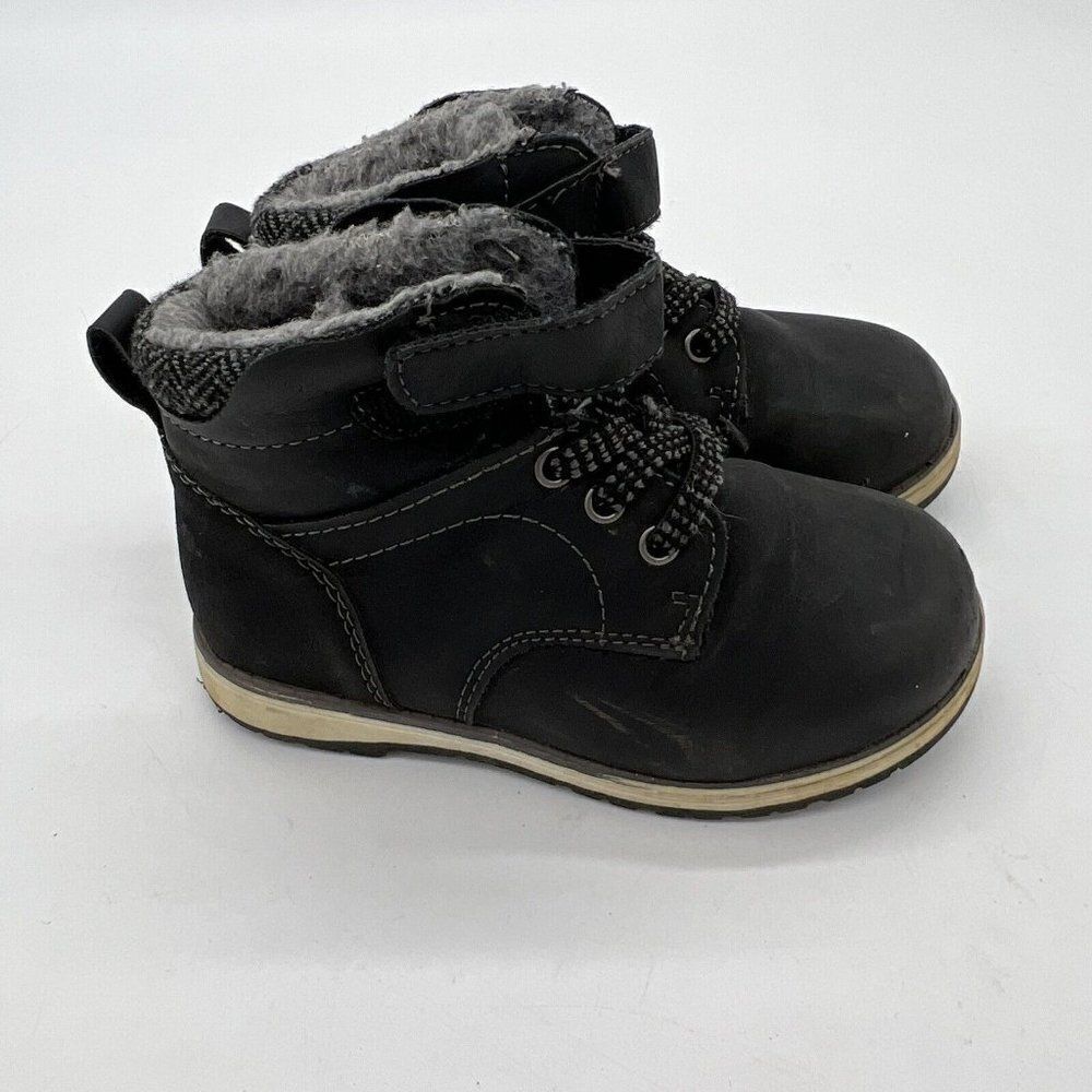 Max Jake Lil Luke boys Black boots 9